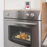Metaltex kookthermometer digitaal RVS zilver/rood